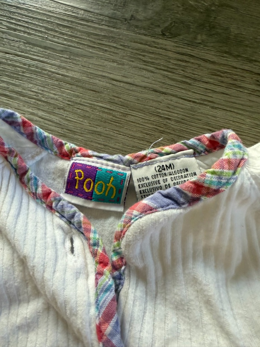 VINTAGE late 90s y2K authentic Winnie the Pooh toddler button down top 24m/2T - Picture 4 of 5